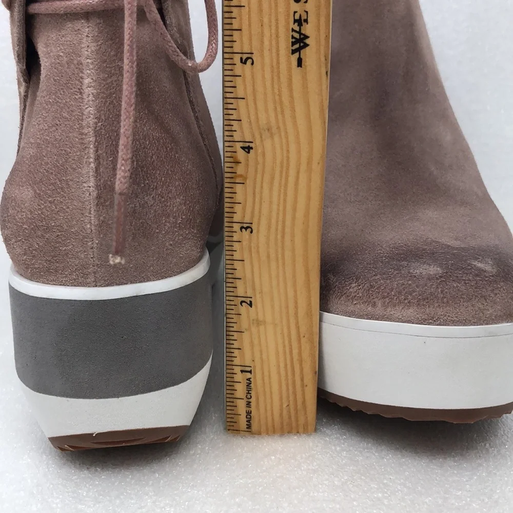 NEW Antelope Boots Fran Wedge Boot Blush Pink Suede Leather Platform Size 38 - Picture 11 of 15